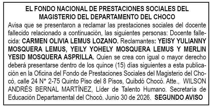 Edicto Chocó
