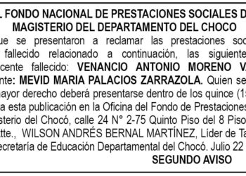 Edicto Quibdó Chocó