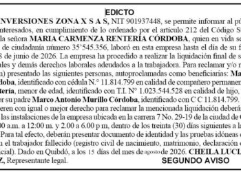 Edicto Quibdó Chocó