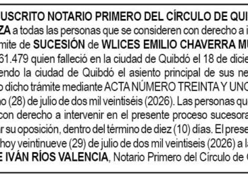 Edicto Quibdó Chocó