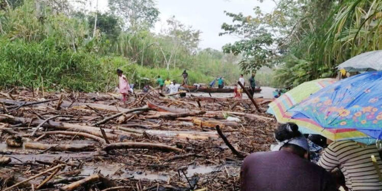 Riosucio, Chocó: taponamiento en el río Truandó