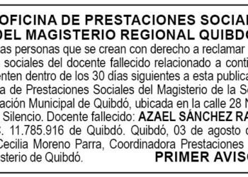 Edicto Quibdó Chocó