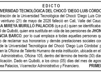 Edicto UTCH Chocó 1