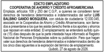 Edicto Chocó