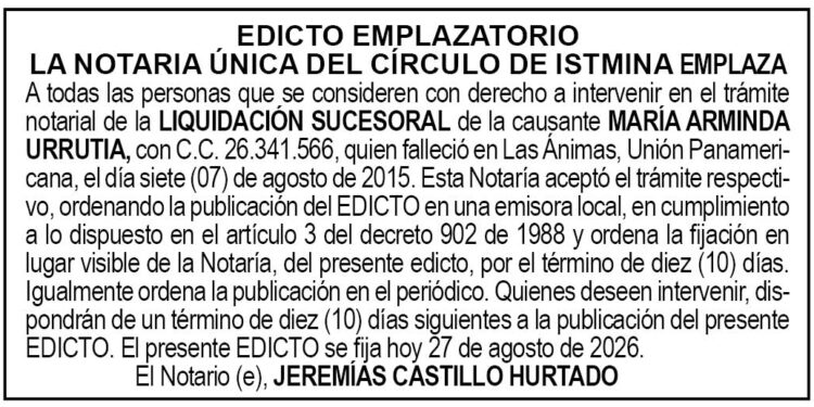 Edicto Chocó
