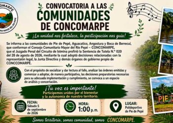 Chocó Convocatoria a las comunidades de Concomarpe Medio Baudó
