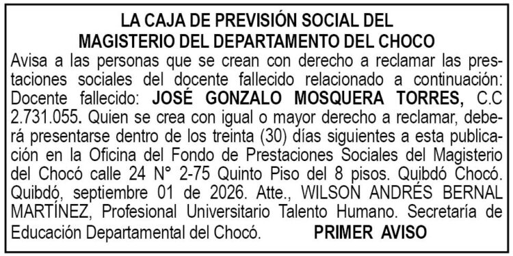 Edicto Chocó