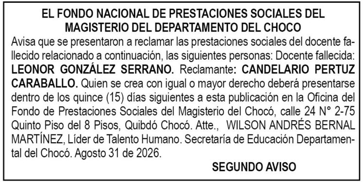 Edicto Chocó