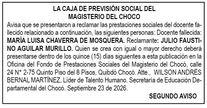 Edicto 2 Chocó