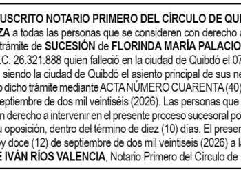 Edicto Nataría Quibdó Chocó