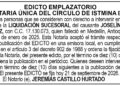Edicto Joselín Abella Sánchez