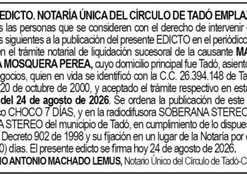 Edicto Tadó Chocó
