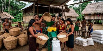 Imagen artificial: Juradó: comunidades indígenas comienzan a producir y trillar arroz