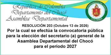 Convocatoria asamblea Chocó