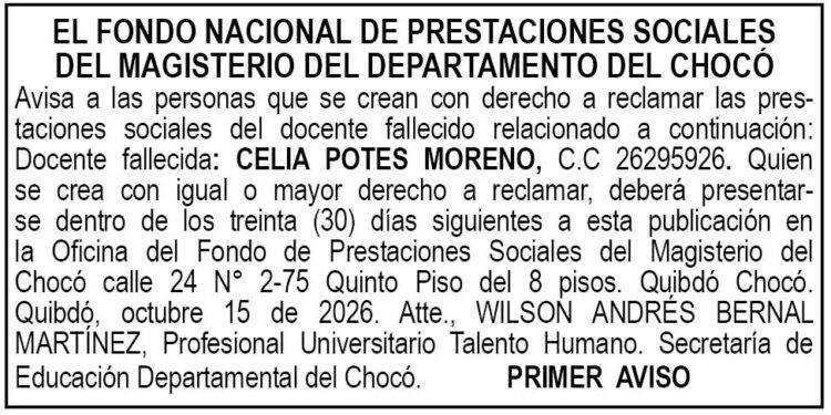 Edicto Chocó