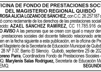 Edicto Quibdó Chocó