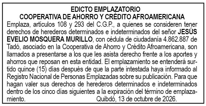 Edicto Chocó