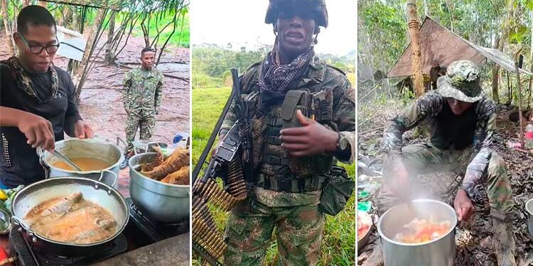 El soldado chocoano que prepara la comida a sus compañeros en la selva