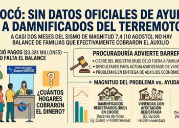 A casi dos meses del terremoto, no hay cifra oficial de cuántos damnificados del Chocó han recibido ayudas