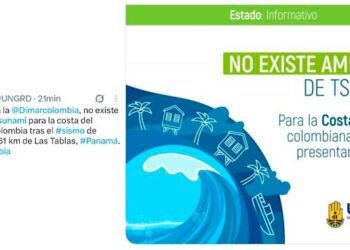 No hay amenaza de tsunami en el Pacífico chocoano tras terremoto de 8.0 en Panamá: parte de tranquilidad de la Dimar